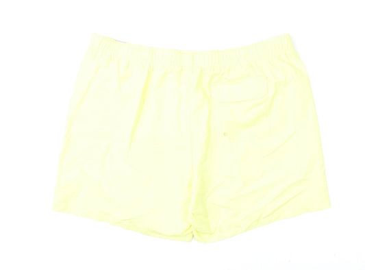 Marks and Spencer Mens Yellow Polyester Bermuda Shorts Size 2XL L6 in Regular Drawstring