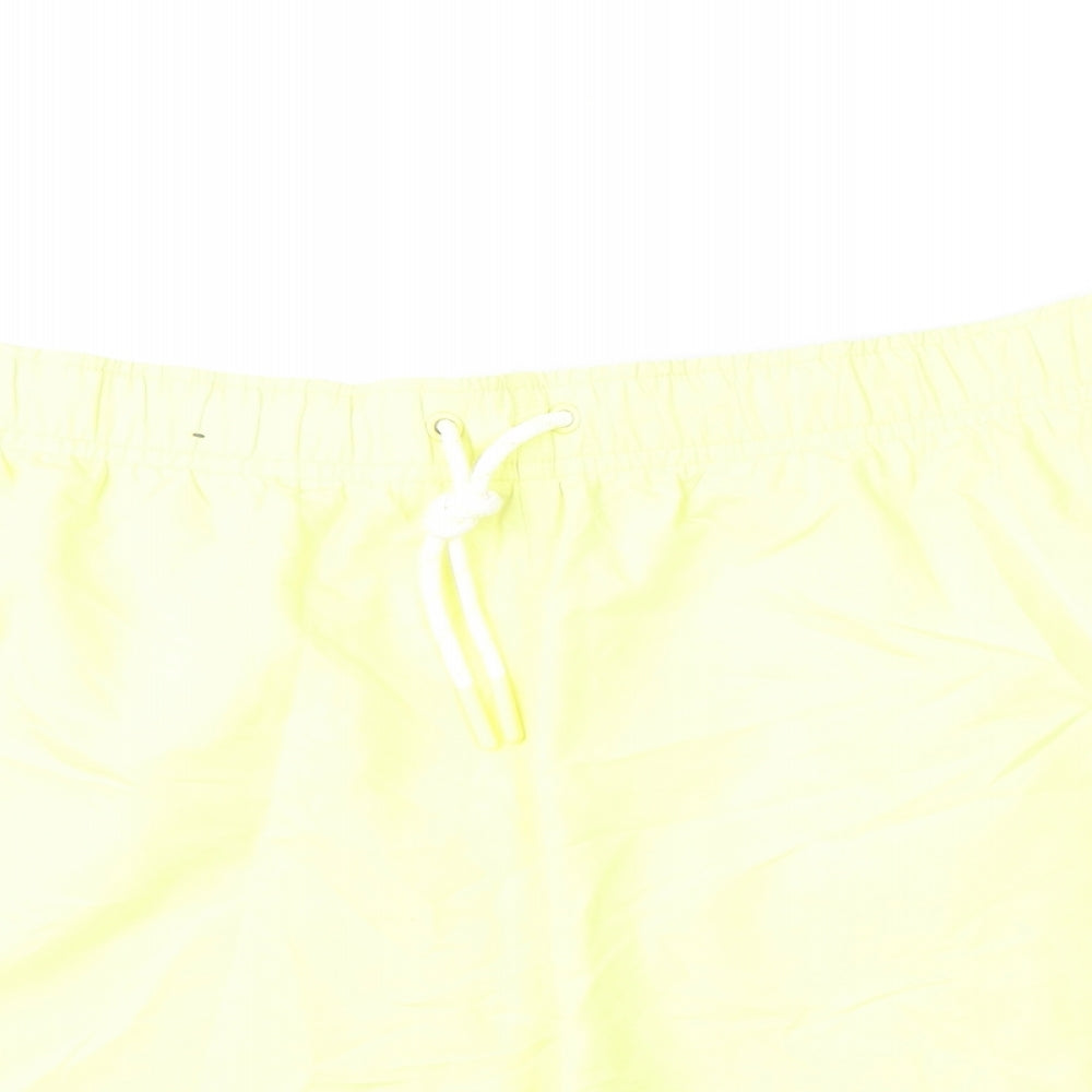 Marks and Spencer Mens Yellow Polyester Bermuda Shorts Size 2XL L6 in Regular Drawstring