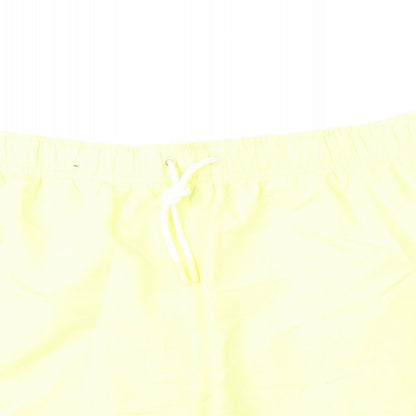 Marks and Spencer Mens Yellow Polyester Bermuda Shorts Size 2XL L6 in Regular Drawstring