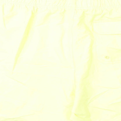 Marks and Spencer Mens Yellow Polyester Bermuda Shorts Size 2XL L6 in Regular Drawstring