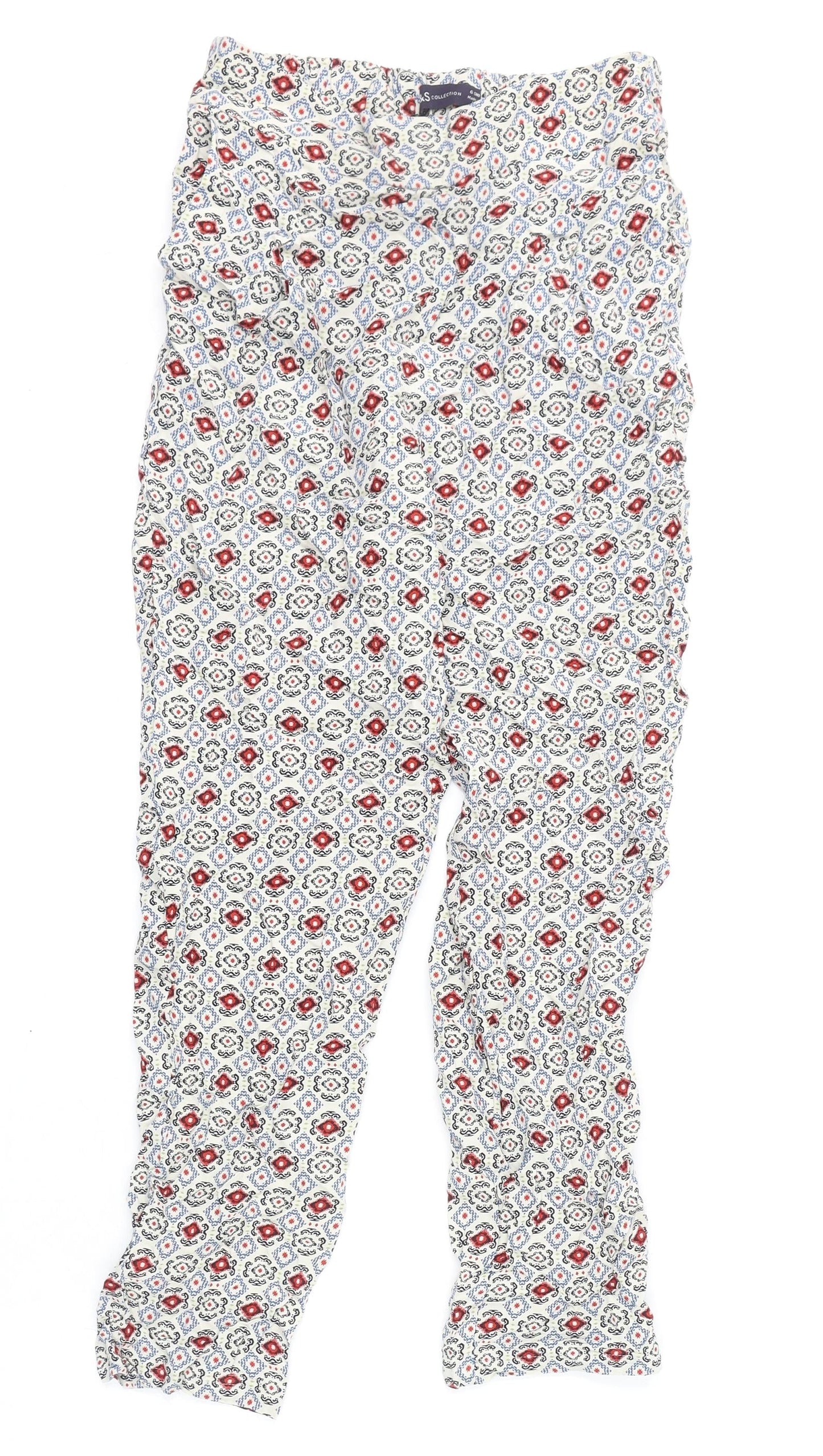 Womens UK Size 6 Marks and Spencer Regular Fit  Multicoloured Trousers