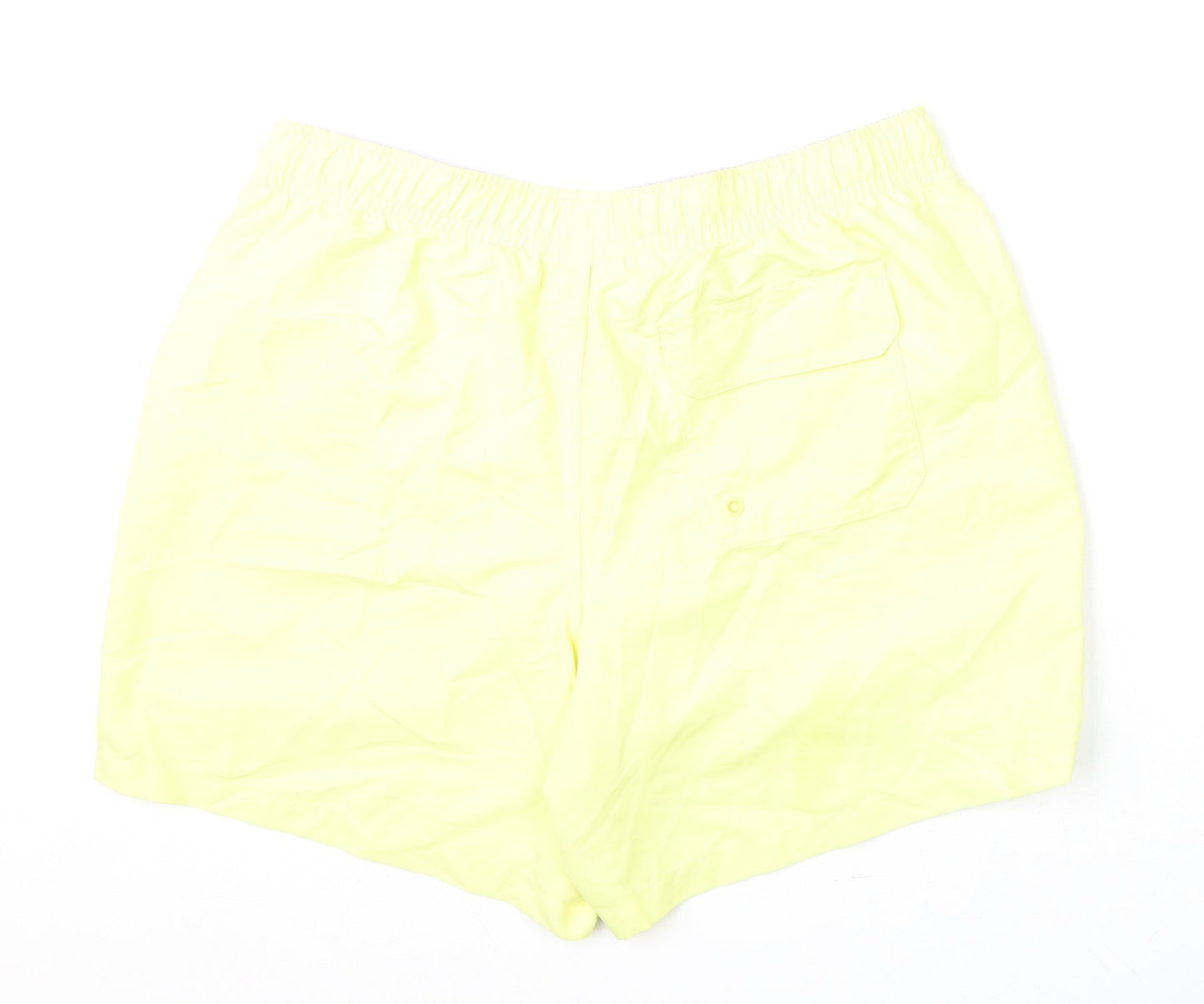 Marks and Spencer Mens Yellow Polyester Bermuda Shorts Size L L6 in Regular Drawstring - Swim Shorts