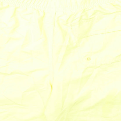 Marks and Spencer Mens Yellow Polyester Bermuda Shorts Size L L6 in Regular Drawstring - Swim Shorts