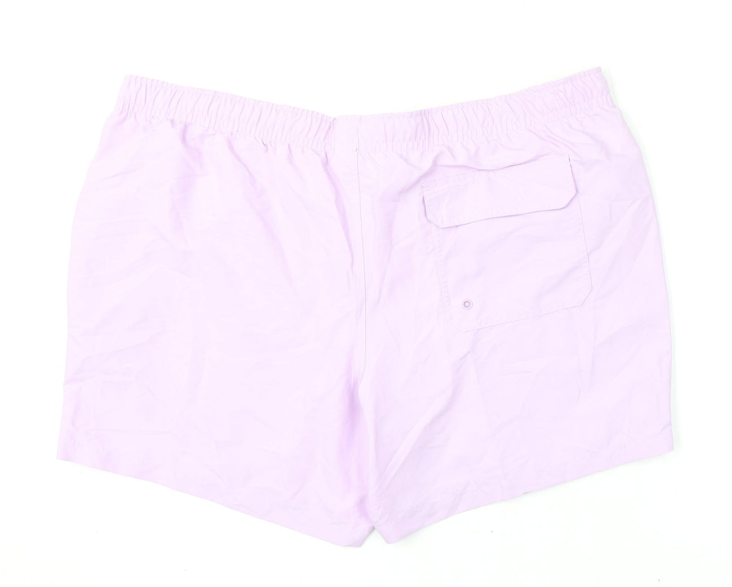 Marks and Spencer Mens Purple Polyester Bermuda Shorts Size 3XL L6 in Regular Drawstring - Swim Shorts