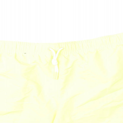 Marks and Spencer Mens Yellow Polyester Bermuda Shorts Size 3XL L6 in Regular Drawstring - Swim Shorts