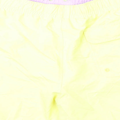 Marks and Spencer Mens Yellow Polyester Bermuda Shorts Size 3XL L6 in Regular Drawstring - Swim Shorts