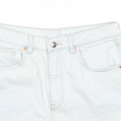 Divided by H&M Womens Blue Cotton Hot Pants Shorts Size 10 L3 in Regular Zip