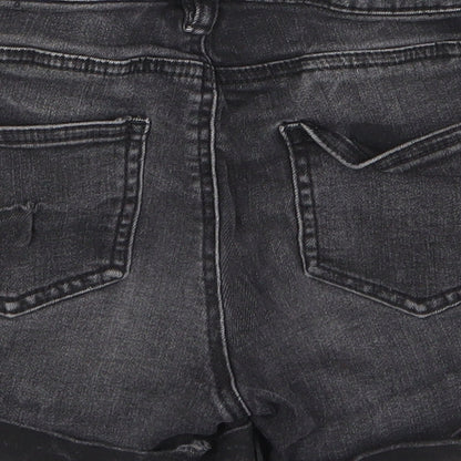 Divided by H&M Womens Black Cotton Hot Pants Shorts Size 4 L3 in Regular Zip