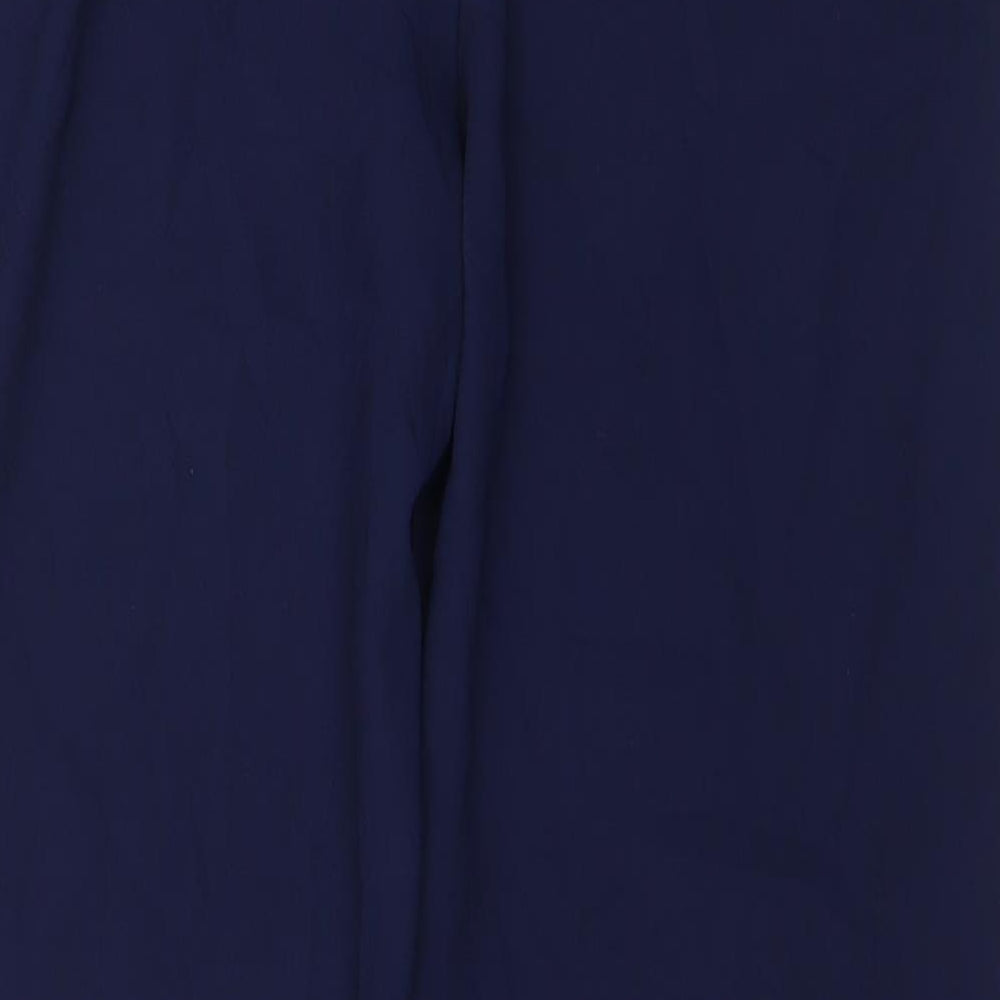 Monsoon Womens Blue Polyester Trousers Size 12 L29 in Regular Zip