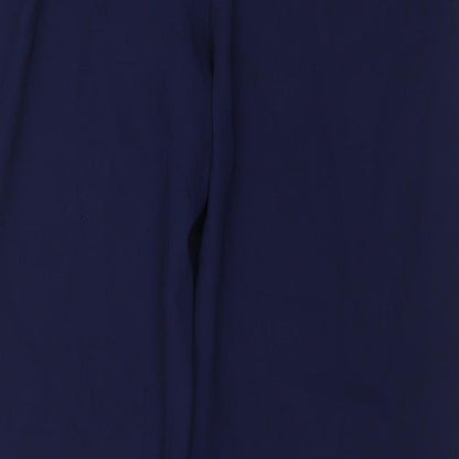 Monsoon Womens Blue Polyester Trousers Size 12 L29 in Regular Zip