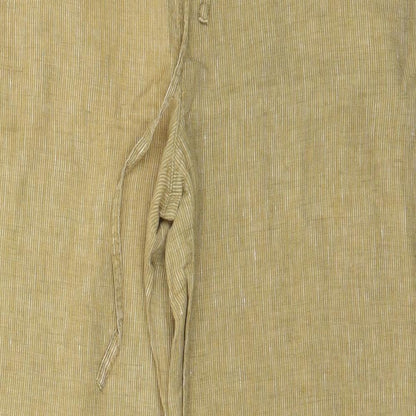 Dorm Womens Beige Polyester Trousers Size 38 in L28 in Regular Drawstring