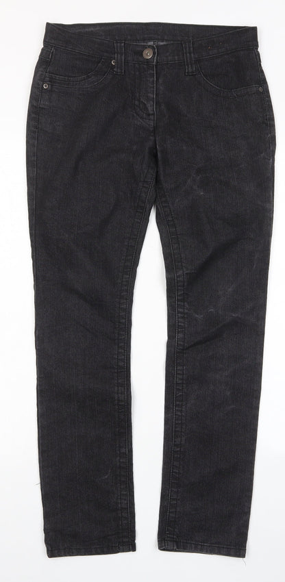 Dorothy Perkins Womens Black Cotton Skinny Jeans Size 10 L28 in Regular Zip