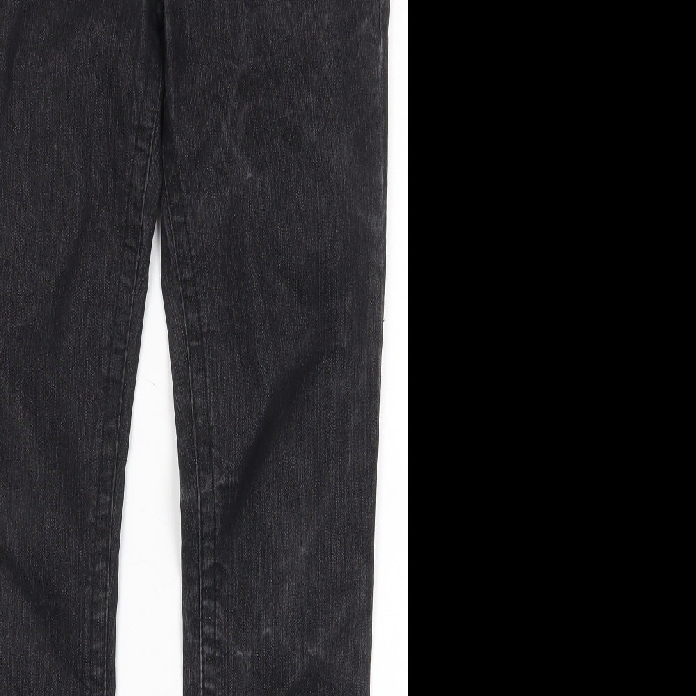 Dorothy Perkins Womens Black Cotton Skinny Jeans Size 10 L28 in Regular Zip