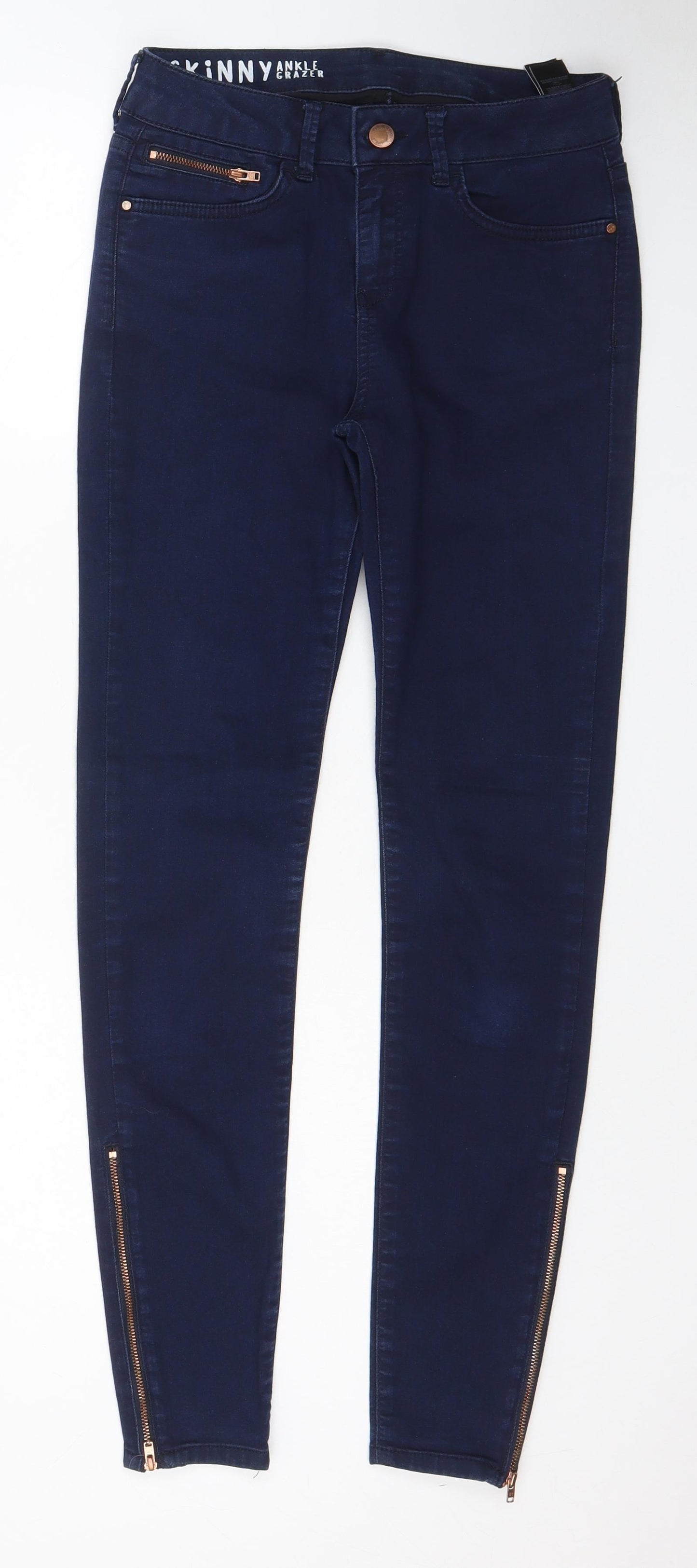 Womens UK Size 10 Marks and Spencer Regular Fit Skinny Blue Jeans