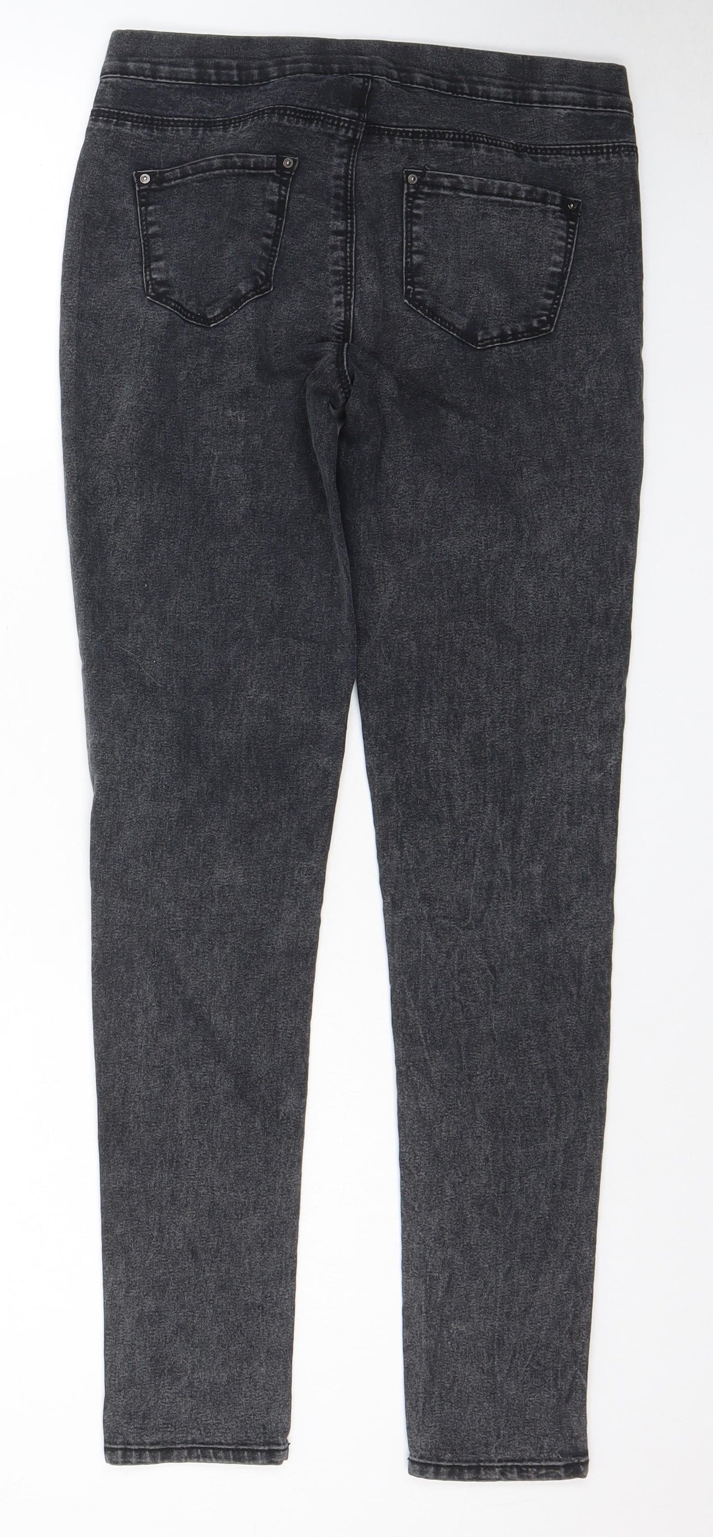 Denim & Co. Womens Black Cotton Jegging Jeans Size 8 L27 in Regular