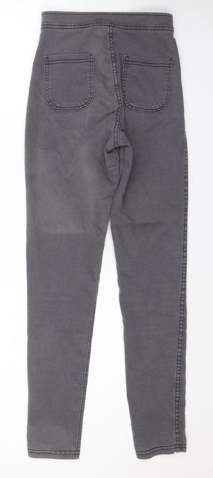 American Apparel Womens Grey Cotton Skinny Jeans Size S L29 in Regular Zip