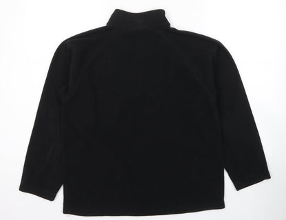 Mountain Life Womens Black Polyester Pullover Sweatshirt Size S Zip