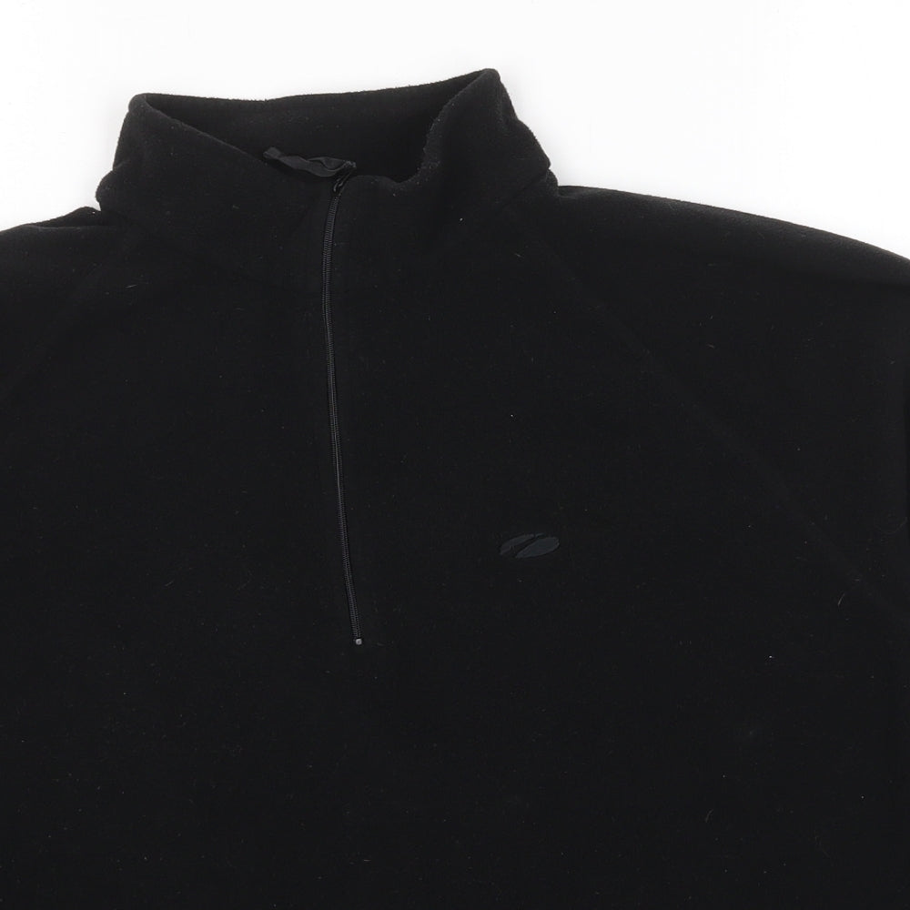 Mountain Life Womens Black Polyester Pullover Sweatshirt Size S Zip