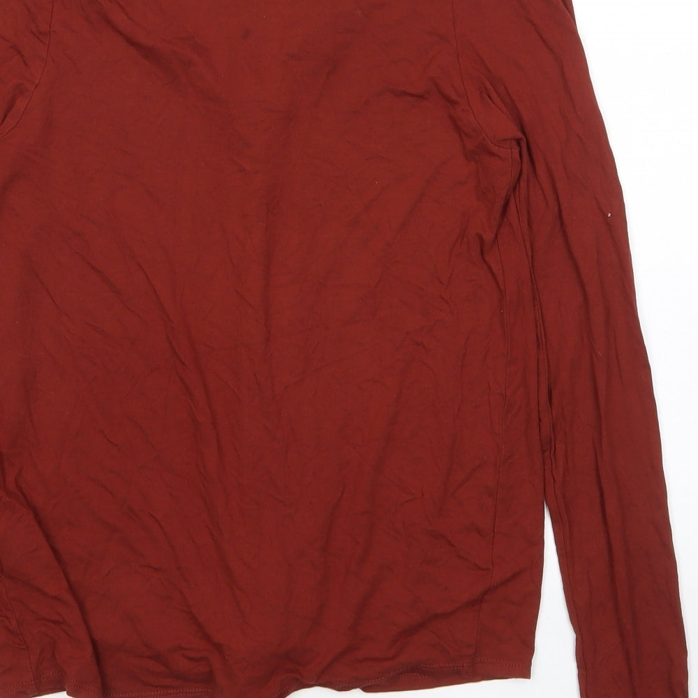 Womens UK Size 10 New Look Brown Basic Button-Up