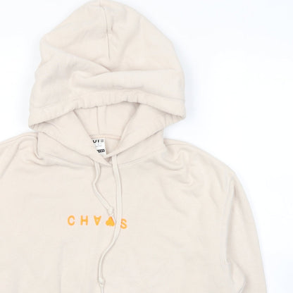 Uniqlo Womens Beige Cotton Pullover Hoodie Size S Pullover - Chaos
