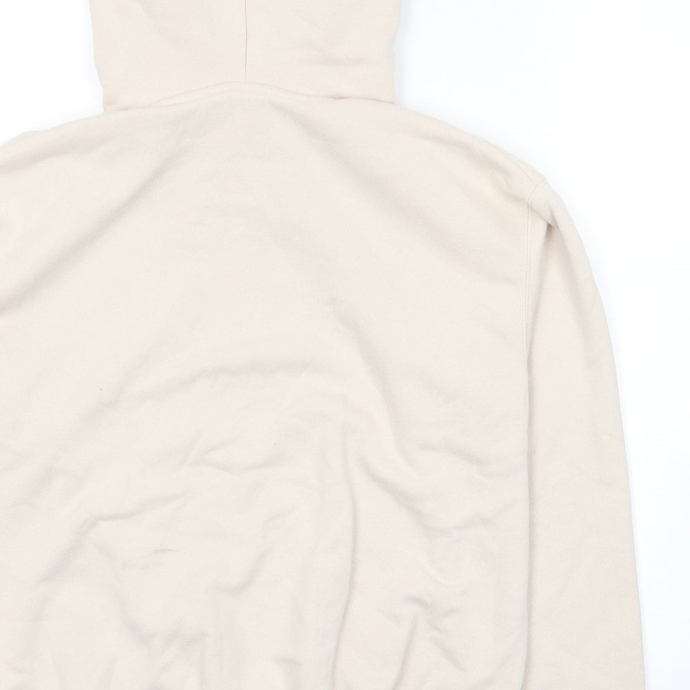 Uniqlo Womens Beige Cotton Pullover Hoodie Size S Pullover - Chaos