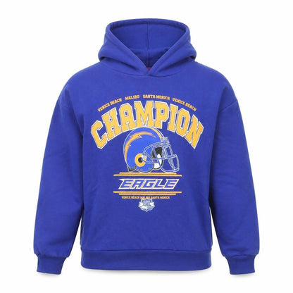 Edikted Womens Blue Viscose Pullover Hoodie Size XS Pullover - Champion Eagle Size XS/S