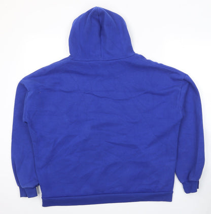 Edikted Womens Blue Viscose Pullover Hoodie Size XS Pullover - Champion Eagle Size XS/S