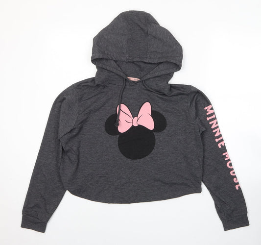Womens UK Size 12 Disney Grey Pullover Hoodie
