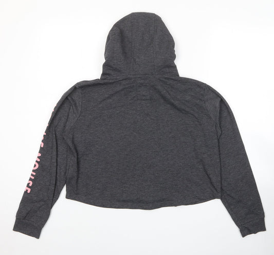 Womens UK Size 12 Disney Grey Pullover Hoodie