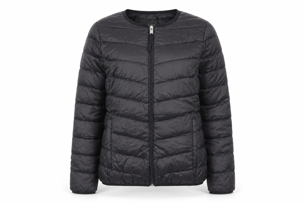 Stradivarius Womens Black Puffer Jacket Coat Size S Zip