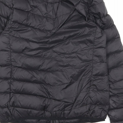 Stradivarius Womens Black Puffer Jacket Coat Size S Zip