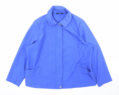 Womens UK Size L Bonmarché Blue Rain Coat