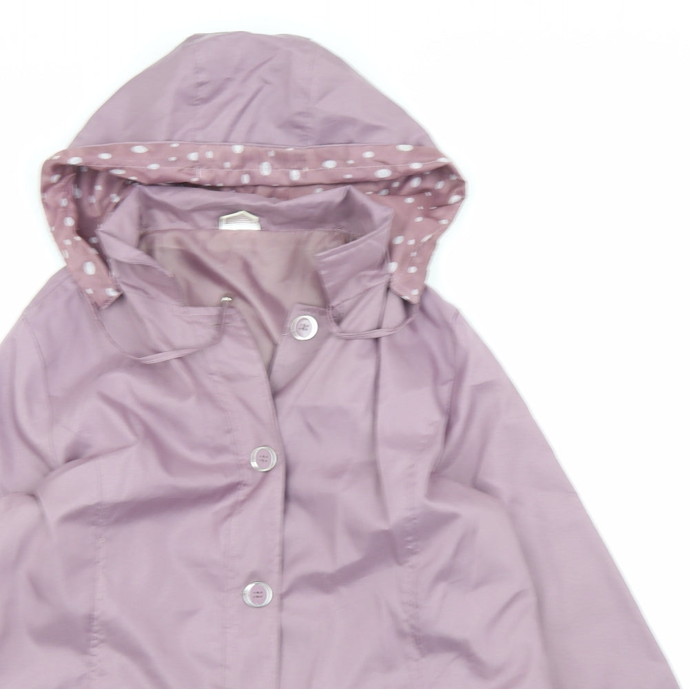 Womens UK Size 14 Anne De Lancay Purple Rain Coat