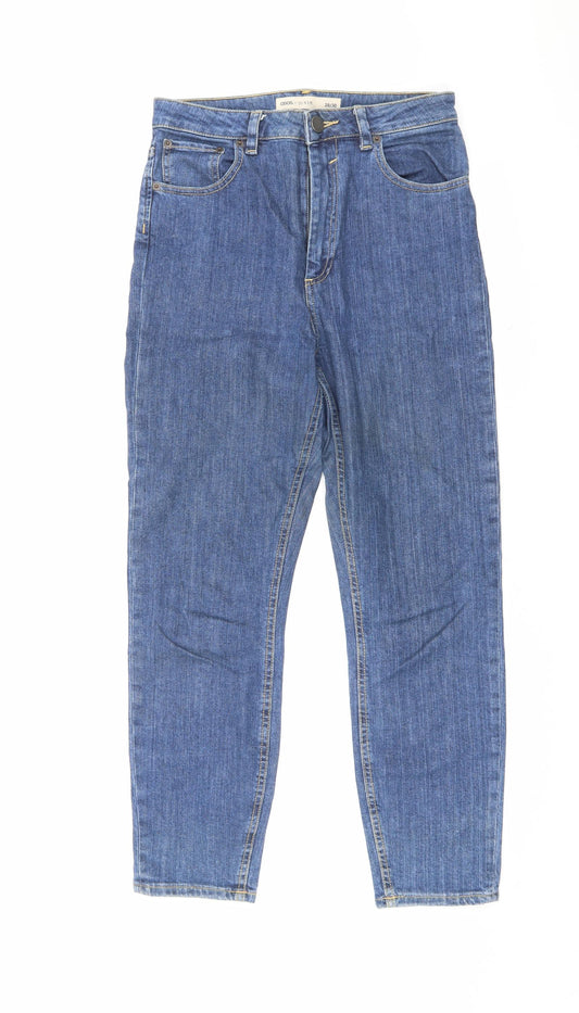 ASOS Womens Blue Cotton Skinny Jeans Size 28 L25 in Regular Zip