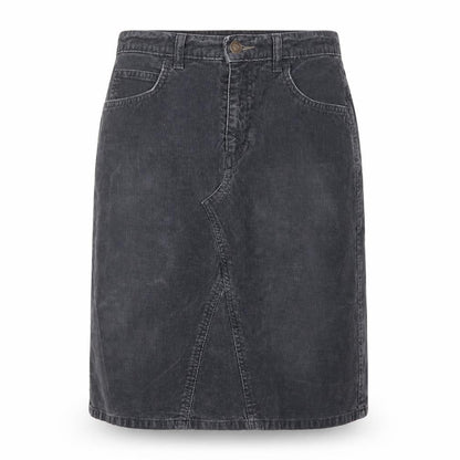 Marks and Spencer Womens Grey Cotton A-Line Skirt Size 10 Zip