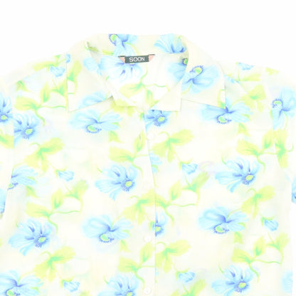 Womens UK Size 12 Soon Multicoloured Basic Button-Up