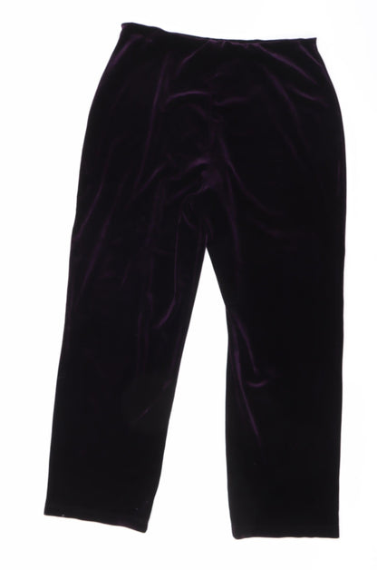 Womens UK Size 16 EWM Regular Fit Windbreaker Purple Trousers