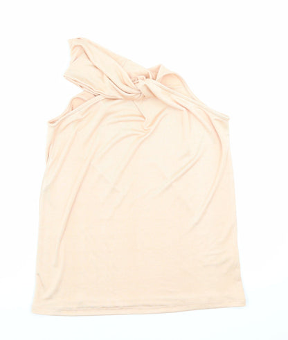 River Island Womens Orange Polyester Basic Tank Size M Off the Shoulder