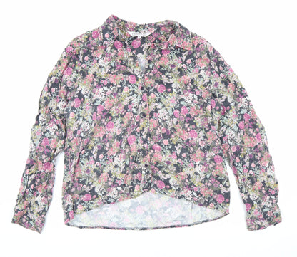 Womens UK Size 16 Country Collection Multicoloured Basic Button-Up
