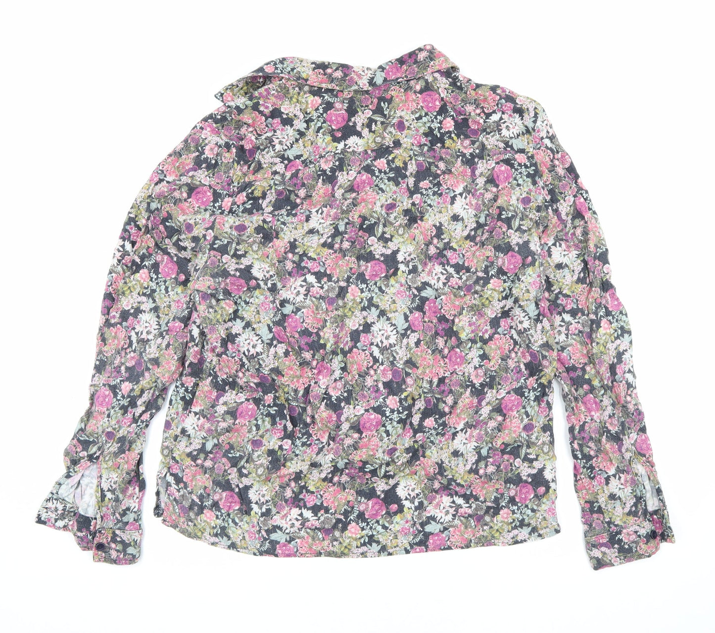 Womens UK Size 16 Country Collection Multicoloured Basic Button-Up