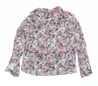 Womens UK Size 16 Country Collection Multicoloured Basic Button-Up