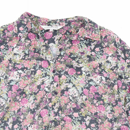 Womens UK Size 16 Country Collection Multicoloured Basic Button-Up