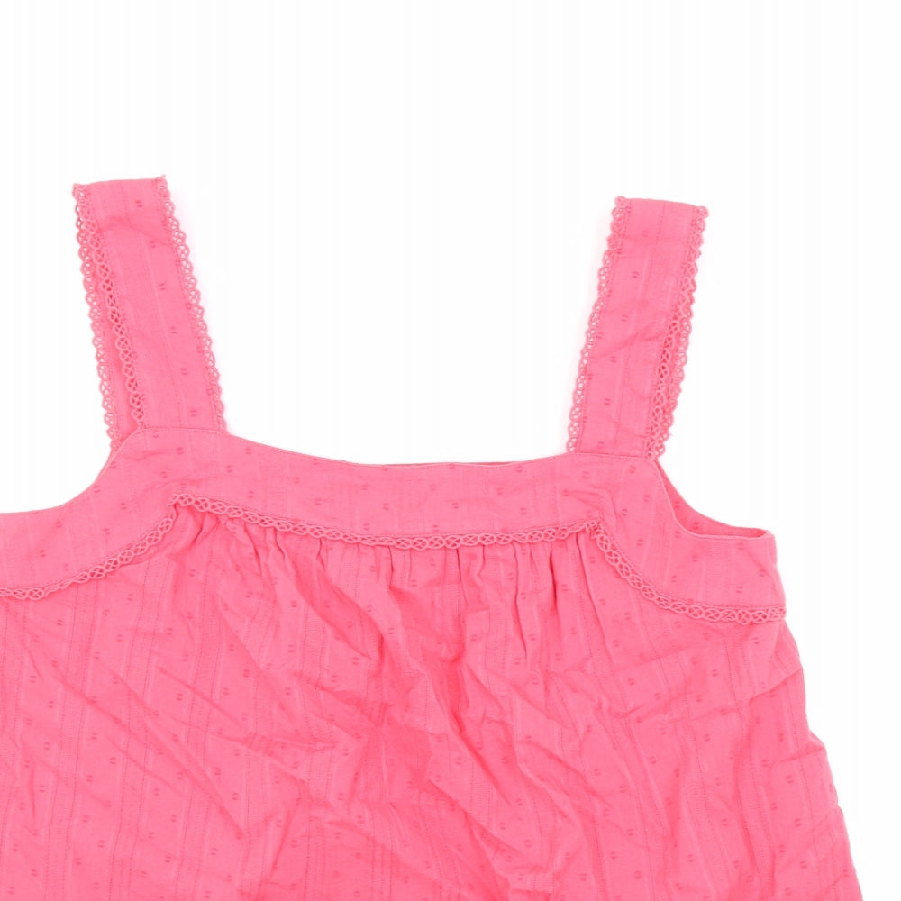 Womens UK Size 8 Marks and Spencer Pink Basic Tank