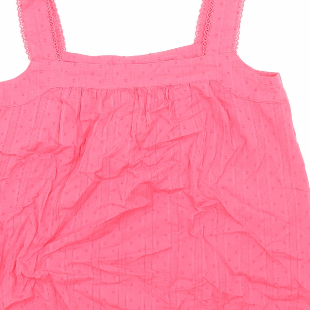 Womens UK Size 8 Marks and Spencer Pink Basic Tank