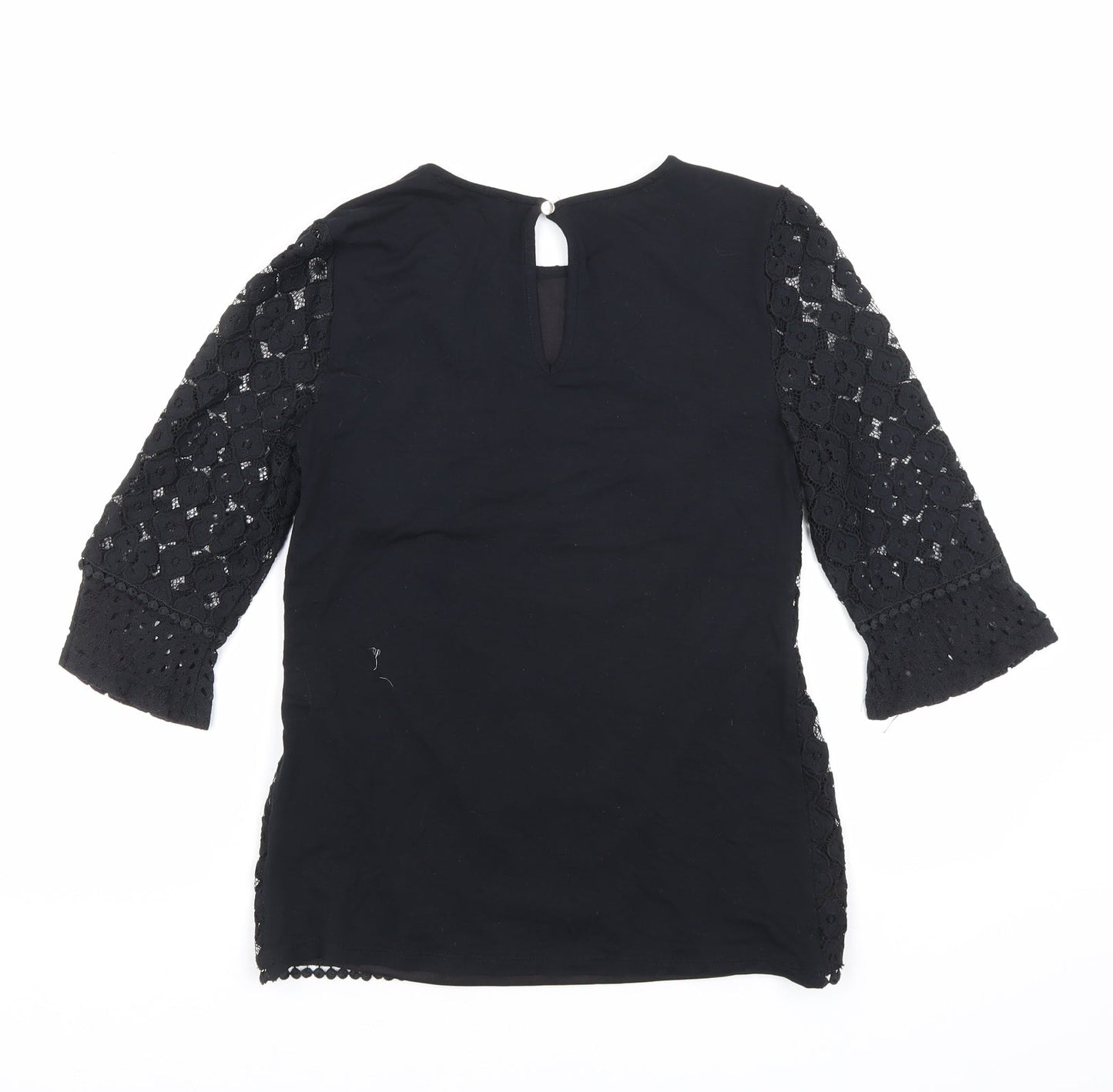 Womens UK Size XS Oasis Black Basic Blouse