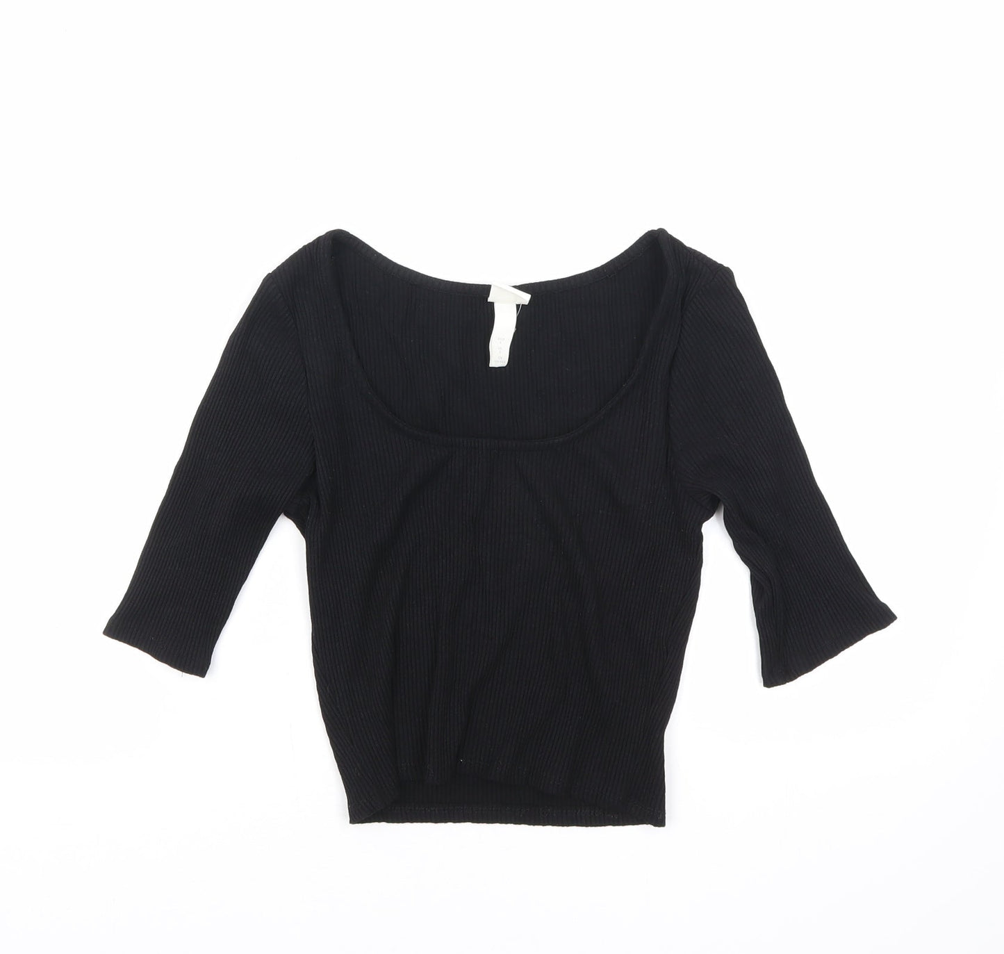 Womens UK Size S H&M Black Basic Blouse