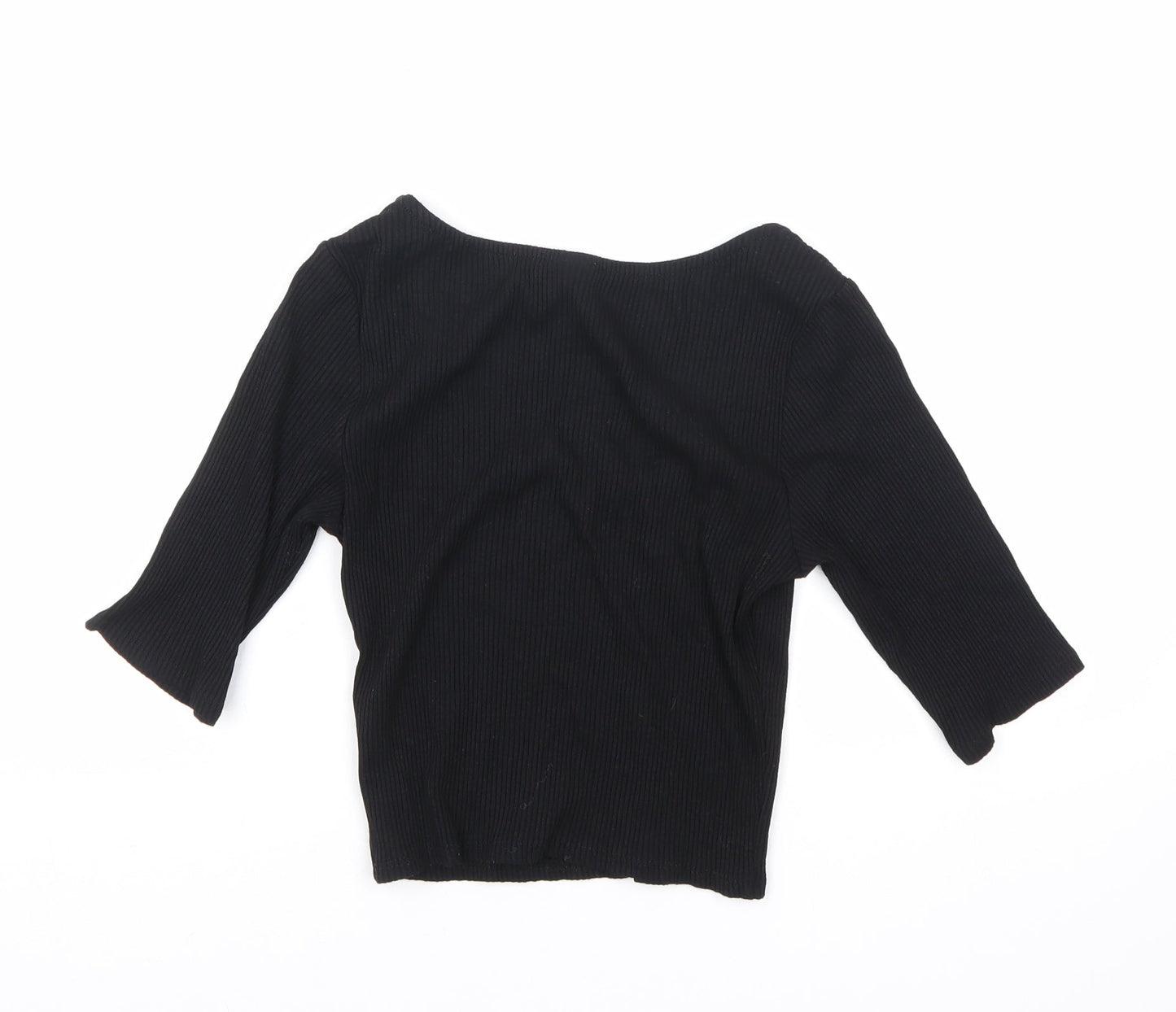 Womens UK Size S H&M Black Basic Blouse