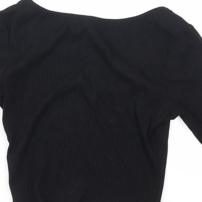 Womens UK Size S H&M Black Basic Blouse