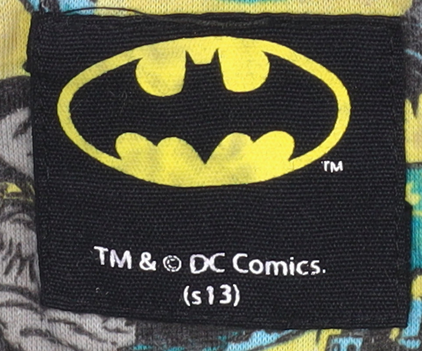 DC Comics Boys Batman Hooded Puffer Gilet in Yellow & Grey Size 13 Years