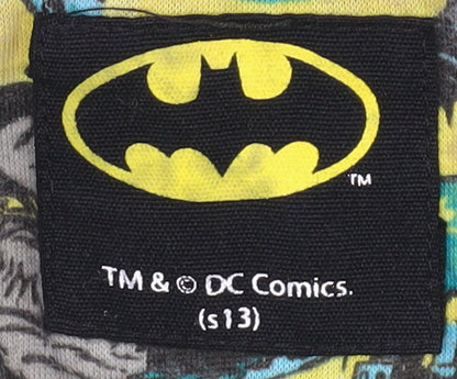 DC Comics Boys Batman Hooded Puffer Gilet in Yellow & Grey Size 13 Years